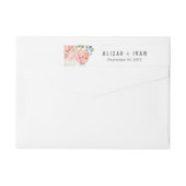 ロマンチックな牡丹結婚の花のラップのまわりにラベル ラップアラウンドラベル (裏面)