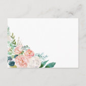 ロマンチックな牡丹結婚の花の願い井戸 エンクロージャーカード (裏面)