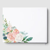 ロマンチックな牡丹結婚の花 ゲストブック (裏面)