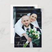 ロマンチックな牡丹結婚フローラ サンキューカード (正面/裏面)