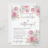 ロマンチックな牡丹結婚式招待状 招待状 (正面)