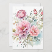 ロマンチックな牡丹結婚式招待状 招待状 (裏面)