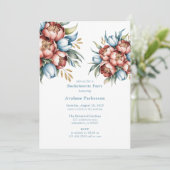 ロマンチックな牡丹&チューリップバチェロレッテ 招待状 (スタンド正面)