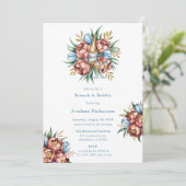 ロマンチックな牡丹&チューリップブランチ&バブリー 招待状 (スタンド正面)