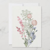 ロマンチックな牧草地の花結婚式招待状 招待状 (裏面)