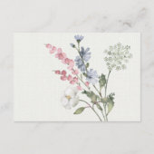 ロマンチックな牧草花結婚式RSVPカード エンクロージャーカード (裏面)