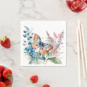 ロマンチックな牧草蝶 スタンダードカクテルナプキン (インサイチュ)