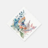 ロマンチックな牧草蝶 スタンダードカクテルナプキン (角)