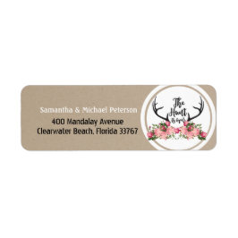 ロマンチックな狩りはア素朴ントラーフローラ結婚の ラベル