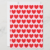 ロマンチックな猫とハートピンク赤バレンタインデー シーズンカード (裏面)