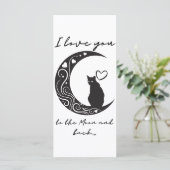 ロマンチックな猫シンプルの折り畳みホイル挨拶カード (スタンド正面)