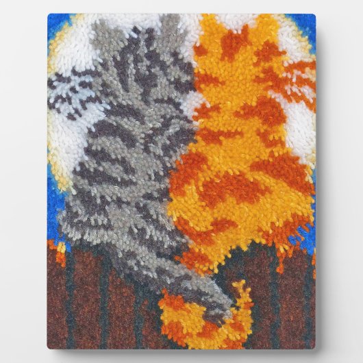 ロマンチックな猫掛けフック フォトプラーク (正面)