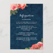 ロマンチックな珊瑚のPeonieの明細カード エンクロージャーカード (正面)