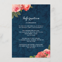 ロマンチックな珊瑚のPeonieの明細カード エンクロージャーカード