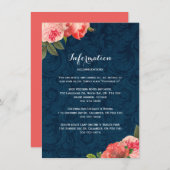 ロマンチックな珊瑚のPeonieの明細カード エンクロージャーカード (正面/裏面)