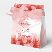 ロマンチックな甘いサンキューウォーターカラーフラワー結婚ズ フェイバーボックス (正面サイド)