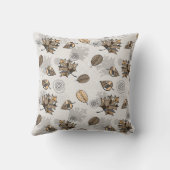 ロマンチックな甘いフローラシームレスなパターン背景 クッション (裏面)