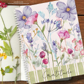 ロマンチックな甘い水の色のワイルドフラワー感謝 ノートブック