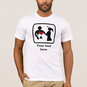 ロマンチックな男のロゴ – カスタマイズ可能 Tシャツ