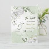 ロマンチックな白いグリーン セーブザデート (スタンド正面)