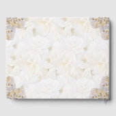 ロマンチックな白いバラのゲストブック ゲストブック (裏面)