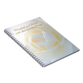 ロマンチックな白いバラのパーティーの計画のノート ノートブック (右側)