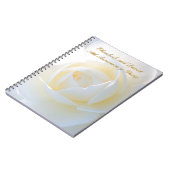 ロマンチックな白いバラのパーティーの計画のノート ノートブック (左側)