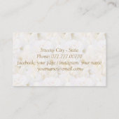 ロマンチックな白いバラの名刺 名刺