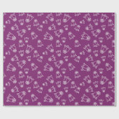 ロマンチックな白いバラの花嫁お別れプレゼント ギフト包装紙 無縫製 ラッピングペーパー (フラット)