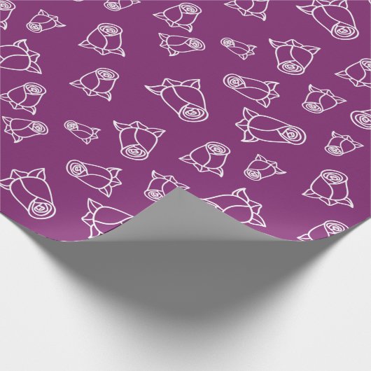 ロマンチックな白いバラの花嫁お別れプレゼント ギフト包装紙 無縫製 ラッピングペーパー (角)