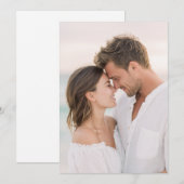 ロマンチックな白いビーチの写真 招待状 (正面/裏面)