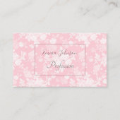ロマンチックな白いローズ絵画フローラのピンクのパターン 名刺 (正面)