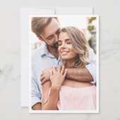 ロマンチックな白い優しい花 紫の写真 ウェディング 招待状 (裏面)