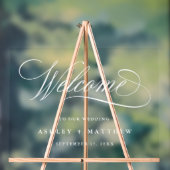 ロマンチックな白い書結婚道の歓迎 アクリルサイン (ニュートラル)