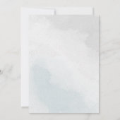 ロマンチックな白い緑のシーティングカード 招待状 (裏面)