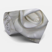 ロマンチックな白い緑豊かな花バラ ネクタイ (ロール)