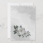 ロマンチックな白い花の座席チャートカード 招待状 (裏面)