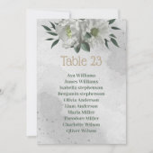 ロマンチックな白い花の植物表 招待状 (正面)