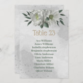 ロマンチックな白い花の植物表 招待状 (正面/裏面)