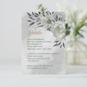 ロマンチックな白い花の結婚緑 エンクロージャーカード (スタンド正面)