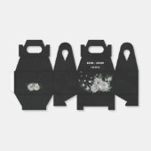 ロマンチックな白い花の緑の黒結婚色 フェイバーボックス (折り畳みなし)