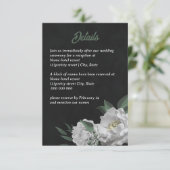 ロマンチックな白い花の緑の黒 エンクロージャーカード (スタンド正面)