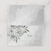 ロマンチックな白い花結婚植物学 プレイスカード (外部開封)