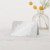 ロマンチックな白い花結婚植物学 プレイスカード (裏面)