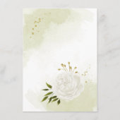 ロマンチックな白い花緑の詳細 エンクロージャーカード (裏面)