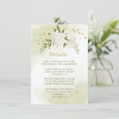 ロマンチックな白い花緑の詳細 エンクロージャーカード (スタンド正面)