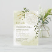 ロマンチックな白い花緑の詳細 エンクロージャーカード (スタンド正面)