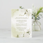 ロマンチックな白い花緑の詳細 エンクロージャーカード (スタンド正面)