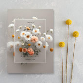 ロマンチックな白い花 |シエレガントック結婚ス 招待状