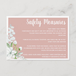 ロマンチックな白い花 安全対策 ウェディング エンクロージャーカード